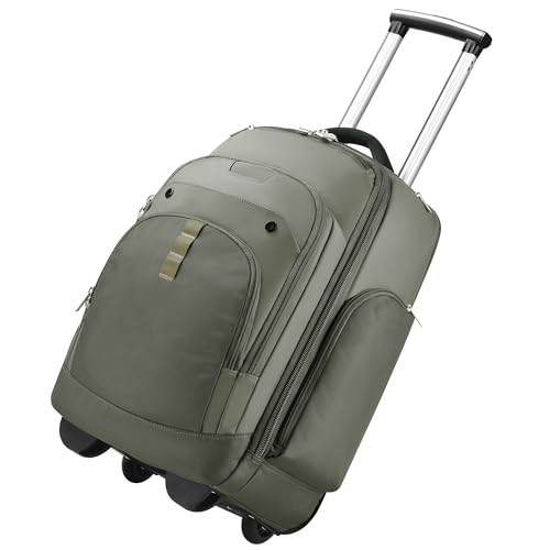 Heliar Rolling Backpack with Wheels | Wheeled Roller Backpack for Business & Travel, Adjustable 13-18 Inch Laptop Backpack with Laptop Compartment & Carry-On Design