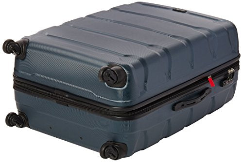 Samsonite Omni PC Hardside Expandable Luggage with Spinner Wheels, Teal, Checked-Large 28-Inch