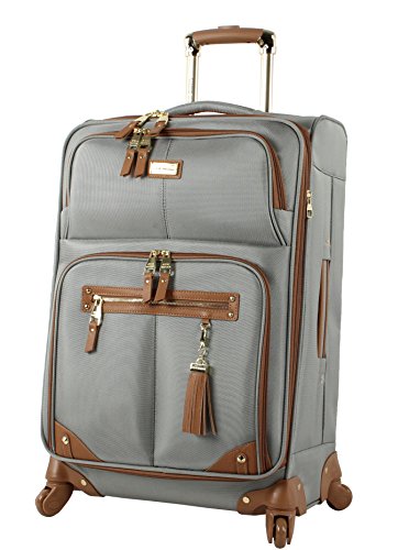 Steve Madden Designer Luggage Collection - 3 Piece Softside Expandable Lightweight Spinner Suitcase Set - Travel Set Includes an Under Seat Bag, 20-Inch Carry on and 28-Inch Checked Suitcase, Harlo