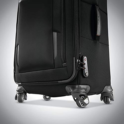 Samsonite Pro Travel Softside Expandable Luggage with Spinner Wheels, Black, Checked-Large 29-Inch