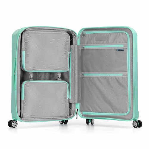 Traveler's Choice Pagosa Hardshell Expandable Luggage with Spinner Wheels, Mint, 27-Inch Medium