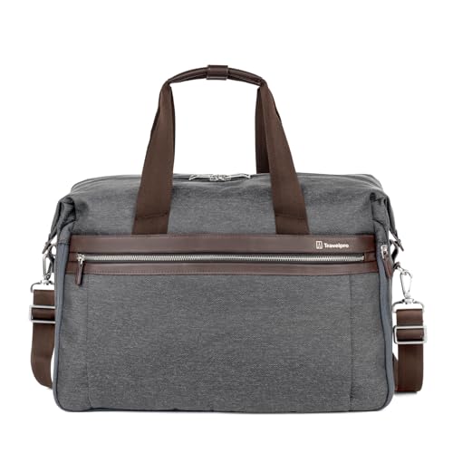 Travelpro Platinum Elite Carry on Soft Travel Duffel Bag, Weekender, Gym Bag, Men and Women, 19 Inch, 49L, Vintage Grey