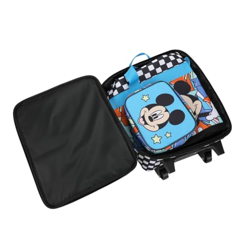 Bioworld Disney Mickey Mouse Polka Dots Youth 4-Piece Travel Set Carry on Luggage