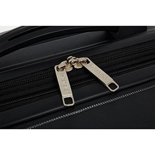 Wrangler 4 Piece Miami Luggage and Packing Cubes Set, Black