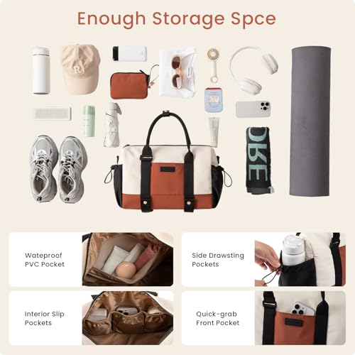 LOVEVOOK Small Gym Bag for Women with Yoga mat Holder, Mini Duffle Bag for Travel with Wet Pocket, Overnight Personal Item Bags, Lightweight Carry on Weekender Duffel for Workout, Dance, Ballet