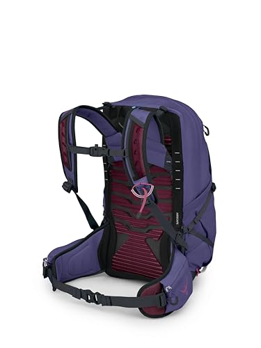 Osprey Tempest 22L Women's Lightweight Hiking Backpack - Small Daypack for Travel & Camping, Deep Fig/Hotspot Pink