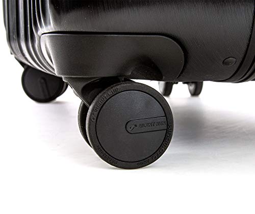 Calvin Klein Fulton 2.0 Hardside Spinner Luggage with TSA Lock, Black, 25 Inch
