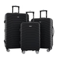 Wrangler Tahoe 3 Piece Spinner Luggage Set, Black