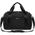 ECOHUB 16'' Personal Item Bag Mini Duffel with Shoulder Strap Small Travel Bags Underseat Carry on for United Airlines Gym for Women and Men (Black)