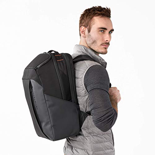 Briggs & Riley Cargo Backpack - Carry On Travel Backpack for Women & Men, Personal Item Bag, Self-Repairing Zippers, Padded Straps, Fits up to 15" Laptop - ZDX Collection, Black