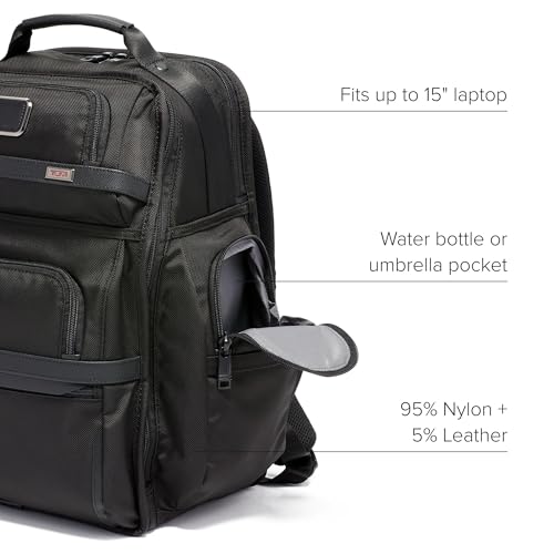 TUMI - Alpha Brief Pack - Men's and Women's Work and Travel Laptop Backpack with Padded Adjustable Strap - Fits Up to 15" Screen - Black