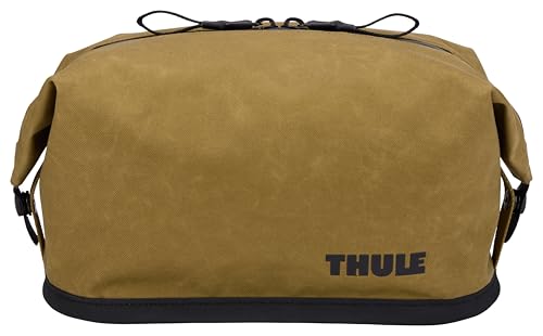 Thule Aion Toiletry Bag - Water-resistant bag for toiletries, makeup and shaving essentials - Removable liquids bag included - Easy to clean - Snap loop to easily hang - Waxed, PFC-free fabric