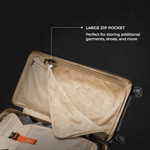 Briggs & Riley 32" Extra Large Trunk Spinner - Checked Luggage for Travel, Suitcases with Wheels, Hardside Rolling Bag for Men & Women, Self-Repairing Zipper - Torq Collection, Stealth Black