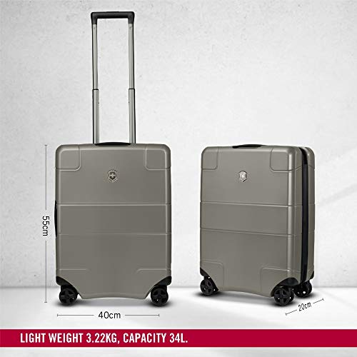 Victorinox Lexicon Hardside Expandable Spinner Luggage, Titanium, Carry-On-Global (21") (602104)