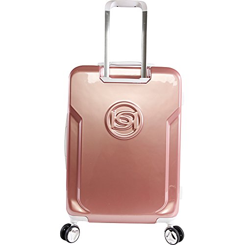 BEBE Women's Stella 21" Hardside Carry-on Spinner Luggage,Telescoping Handles, Rose Gold, One Size