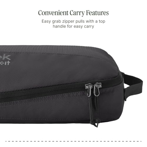 Eagle Creek Pack-It Reveal Cube - Lightweight Packing Cubes for Optimizing Luggage Space - Easy to Carry - Mesh Fabric - Water-Resistant - Easy Grab Zipper - Medium - Black