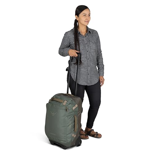 Osprey Transporter 40L Wheeled Travel Duffel Bag - Lightweight Carry On Rolling Suitcase for Men and Women, Pine Leaf