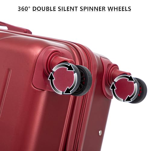 Luggage Sets, ABS Hardside Combination Lock Spinner Wheels Lightweight Lock