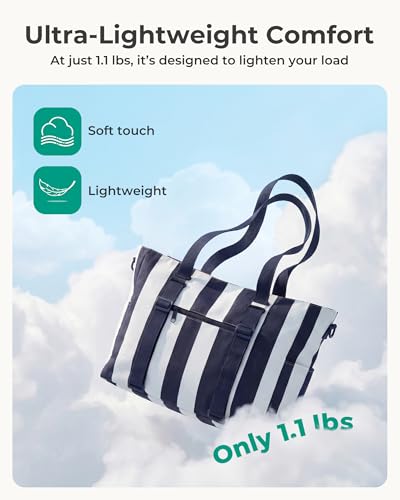 BAGSMART Large Beach Bag for Women, Oversize Tote Bag for Travel/Swim Pool/Summer