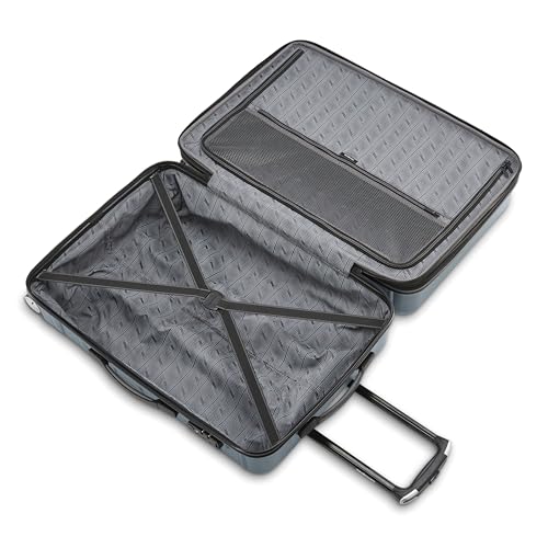 Samsonite Omni 2 Hardside 3 Piece Set - Includes Carry-On, Medium, & Large Checked Suitcases - 360° Dual Spinner Wheels - Integrated TSA Lock & Expansion - Amazon Exclusive - State Blue