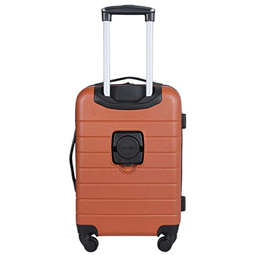 Wrangler Smart Spinner Hardside Luggage, 3 Piece Set, Burnt Orange