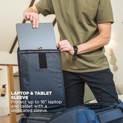 NOMATIC 30L Travel Bag- Convertible Duffel/Backpack, Carry-on Size for Airplane Travel, Everyday Use Laptop Bag, TSA Compliant Navy Backpack