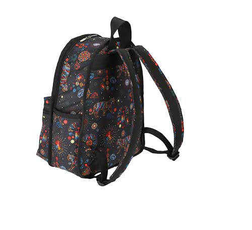 LeSportsac Bright Fortune Basic Backpack/Rucksack, Style 7812/Color E476, Festive & Colorful Graphics Artfully Arranged Celebrate Year of the Tiger, Evoking Optimism & Strength