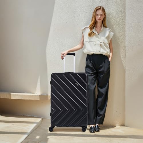 Eeeza Luggage Sets 5 Piece, Suitcases with Wheels, ABS Hard Case Luggage with TSA Lock Spinner Wheels, Carry On Luggage Set(5 Piece Sets (20"/24"/28"/DB/TB))