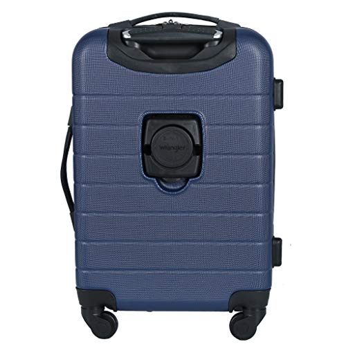 Wrangler Smart Spinner Hardside Luggage, 3 Piece Set, Navy Blue
