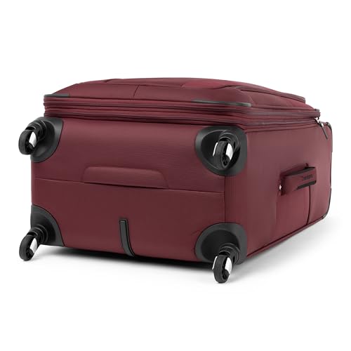 Travelpro Maxlite 5 Softside Expandable Luggage with 4 Spinner Wheels, Lightweight Suitcase, Men and Women, Burgundy, Checked-Medium 25-Inch