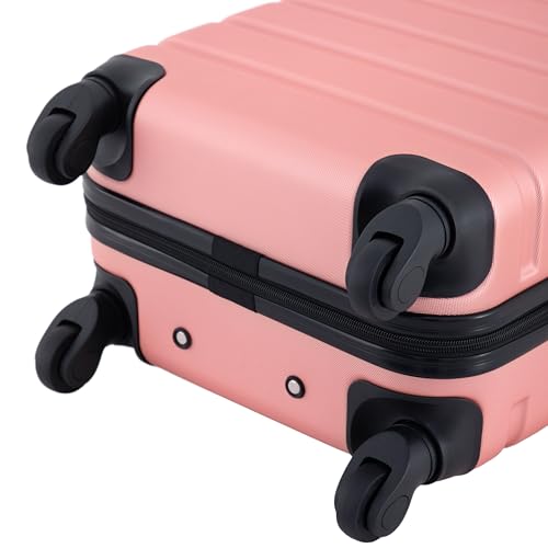 Travelers Club Harper Luggage, Rose Gold, 22-Inch Carry-On