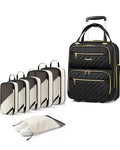 LUGGEX Underseat Carry On Luggage and 6 Set Packing Cubes Bundle – Travel Essentials