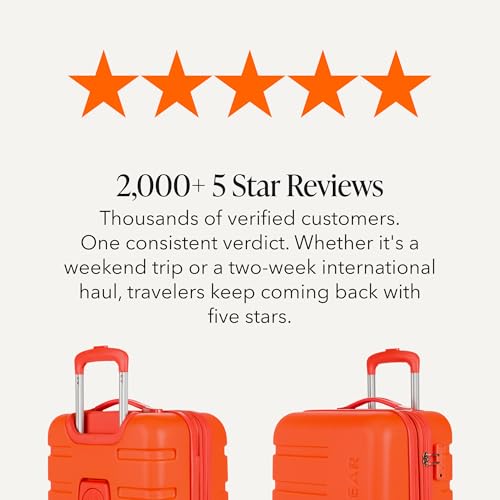 SWISSGEAR Signature Hardside Expandable Carry-On Spinner Luggage, ABS Construction, TSA-Friendly Lock, and Built-In Cupholder, Orange, 19-Inch