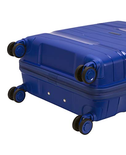 Rockland Linear 3-Piece Hardside Spinner Wheel Luggage Set, Navy, 3-Piece Set (19/23/27)