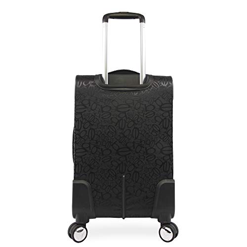 BEBE Carissa 21" Expandable Spinner Carry-on Carry-On Luggage, Bebe Tossed Black