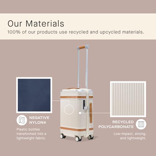Paravel Aviator Luggage | Carbon-Neutral Travel Suitcase from Recycled Materials| Durable Luggage with Wheels | Boxcar Red