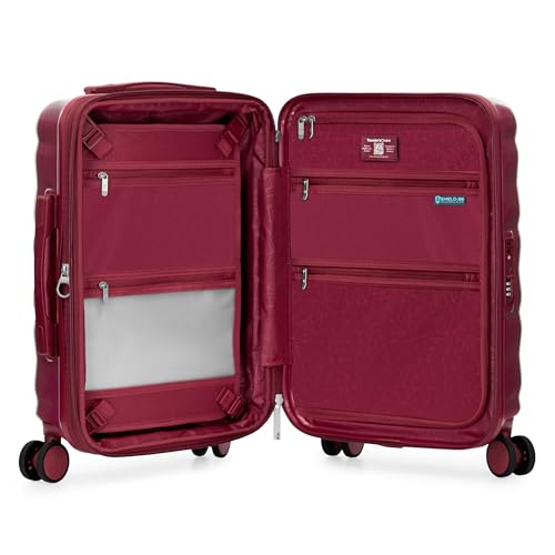 Traveler's Choice Edinburgh II Hardside Spinner Luggage, TSA Lock, Red, 21" Carry-on