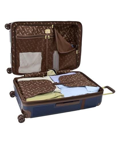 London Fog Brentwood IV 20" Expandable Spinner Carry-on Hardside, Midnight Blue