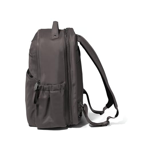 Baggallini Tribeca Expandable Laptop Backpack - 15"x11" Lightweight RFID Computer Bag for Work & Travel with Luggage Sleeve