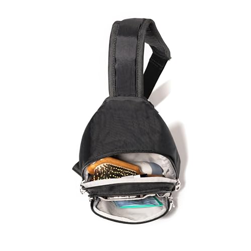 Securtex® Anti-Theft Daytripper Sling - 7x12" Travel Safe Crossbody Bag w/Locking Zippers, Slash-Resistance