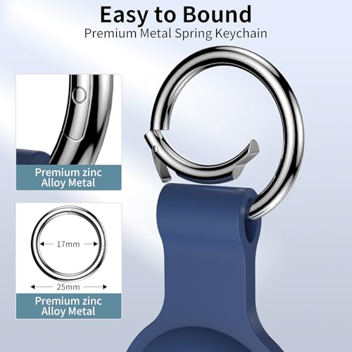 Compatible with AirTag Holder Case Keychain 4 Pack, for AirTag 1st & 2nd Generation Key Chain Ring Case Cover for Air Tag Holder GPS Tracker Item Air Tags Finders Air Tagholder for Kids,Bags,Luggages