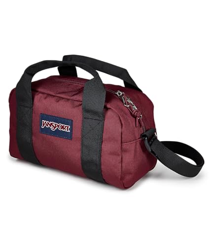 JanSport Weekender Mini Duffel - Travel or Gym Bag, Durable Weekender with Side Grab Handles - Cherry Lacquer