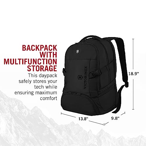 Victorinox VX Sport EVO Deluxe Backpack - Modern Backpack to Carry Travel Accessories - Includes Airflow Channels & Adjustable Straps - 28 Liters, Black