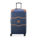 DELSEY PARIS Chatelet Air 2.0 Checked Luggage Trunk 26 Inch, Hardside Polycarbonate Suitcase, Dual-Density Spinner Wheels, TSA Lock, Navy Blue
