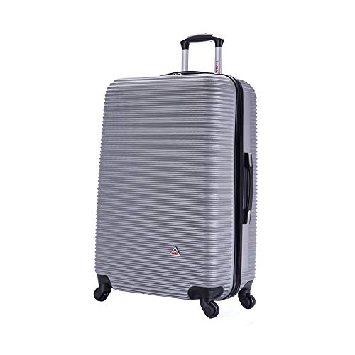 InUSA ROYAL 28-Inch Large Hardside Spinner Wheel Luggage Lightweight Silver