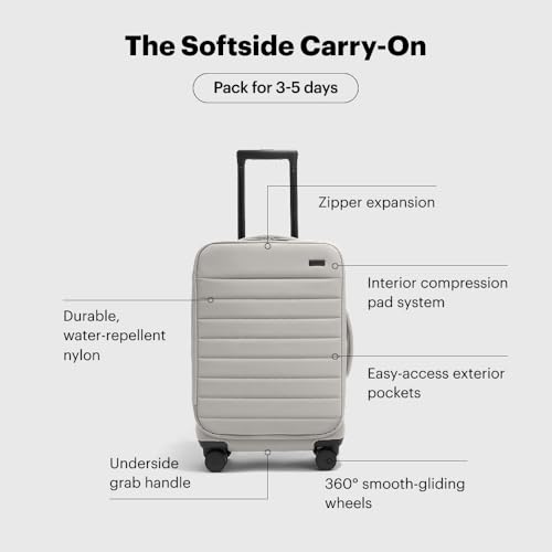 Away Carry-On Luggage - 22-Inch Lightweight, Expandable Softside Suitcase with 360° Spinner Wheels, Interior Compression System, TSA-Accepted Lock - Cloud Gray