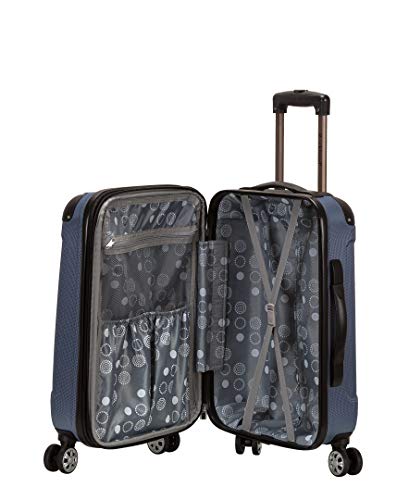 Rockland London Hardside 3 Piece Expandable Spinner Wheel Luggage Set, (20"/24"/28"), Blue