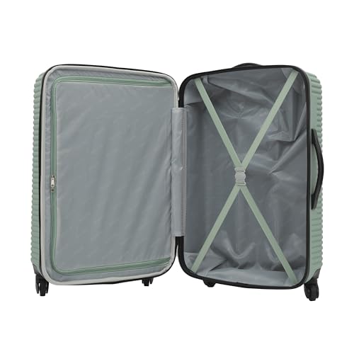 kensie Women's Hillsboro Luggage & Travel Bags Set, Green Granite, 4 Piece Set