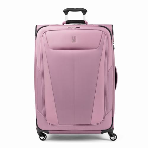 Travelpro Maxlite 5 Softside Expandable Luggage with 4 Spinner Wheels, Lightweight Suitcase, Men and Women, Orchid Pink Purple, Checked-Large 29-Inch