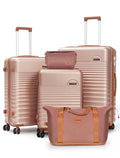 CONCEPTEN Luggage Sets 5 Piece, Suitcases with Wheels, Hardshell Suitcase Set, ABS Carry on Luggage Set with TSA Lock, Travel Luggage